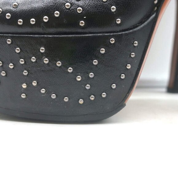 Alaia Studded Leather Platform Boots Black Size 39 - Picture 7 of 16